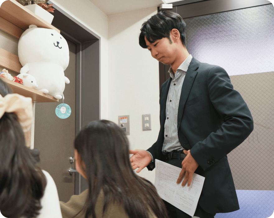 講師と生徒の写真